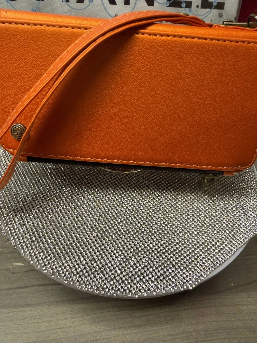 Orange Wallet Phone Case with Card Slots fits 17pro